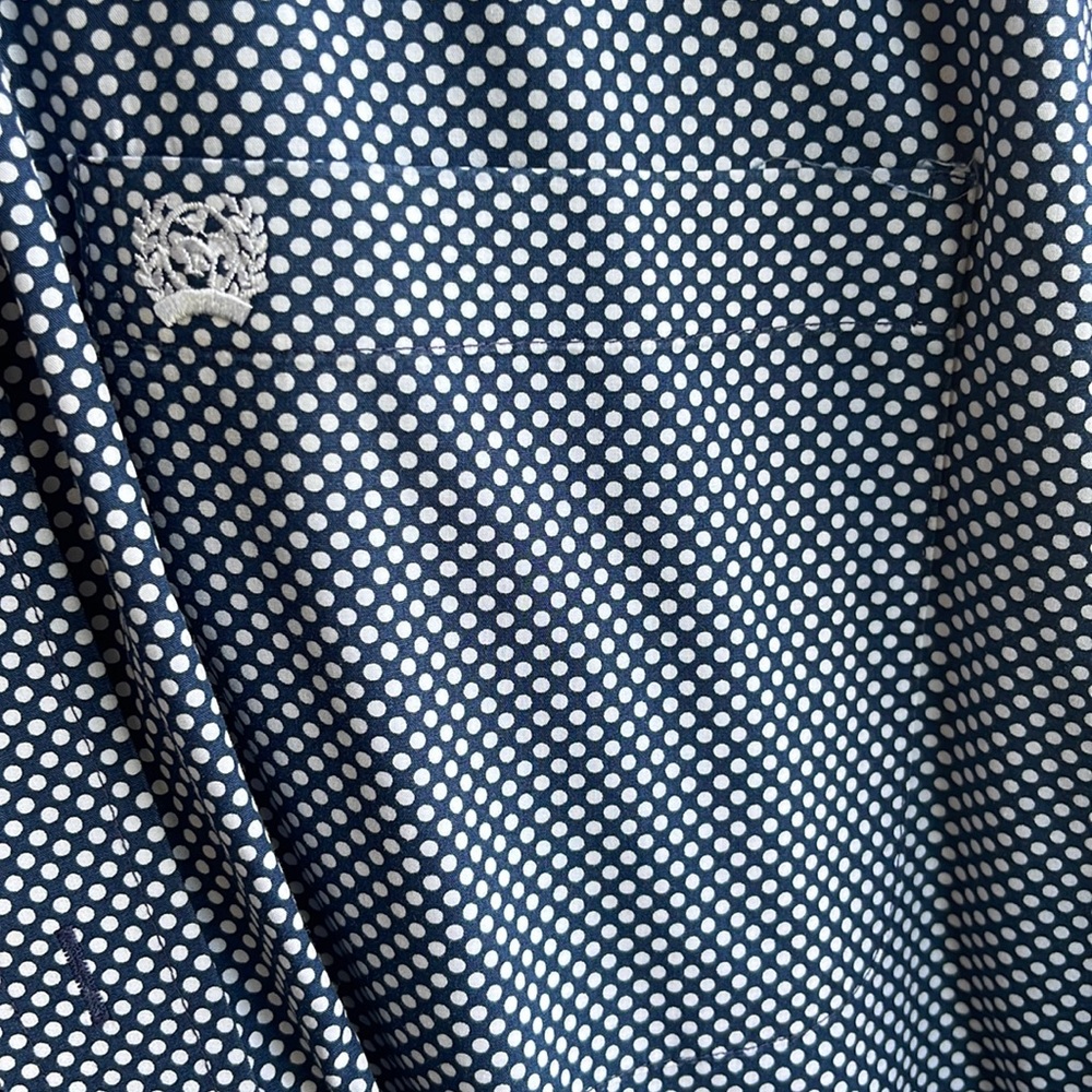 Cinch. Button down. Never washed at home
